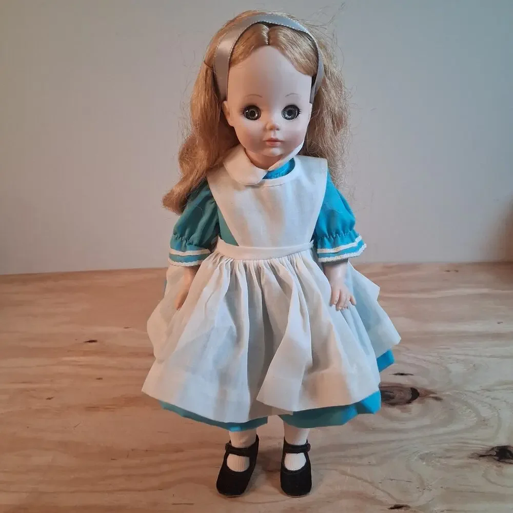 Madame Alexander Alice in Wonderland Doll Blue Dress Vintage 14 inch Toy Doll